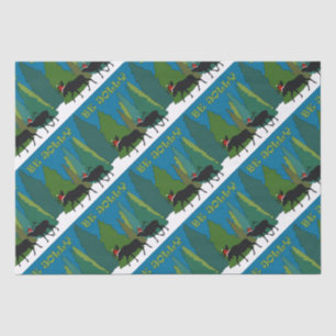 Jolly Old Moose and Elk Seidenpapier