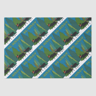 Jolly Old Moose and Elk Seidenpapier