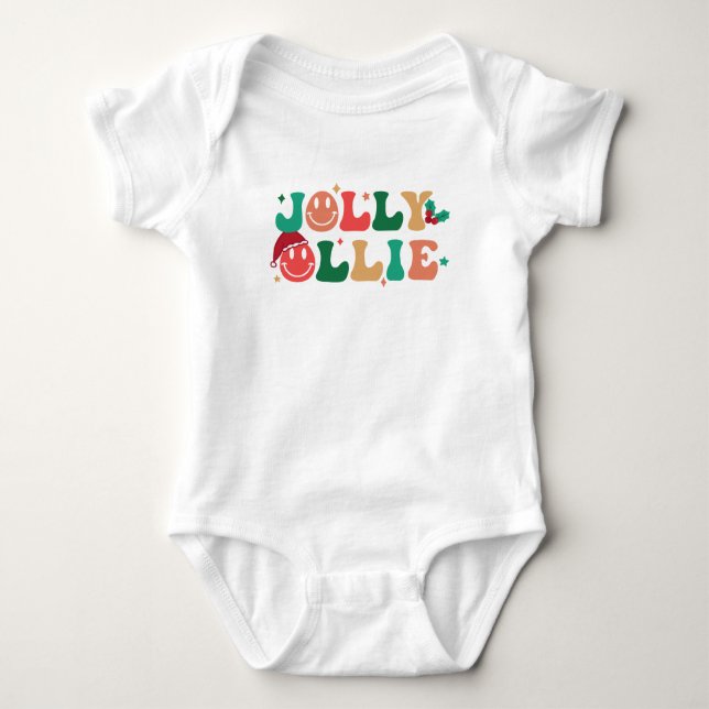 Jolly Ollie Kids Christmas Baby Strampler (Vorderseite)