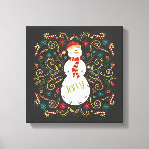 Jolly Otomi Holiday Snowman Leinwanddruck