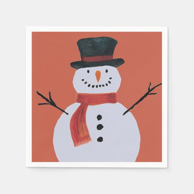 Jolly Party Snowman Serviette (Vorderseite)