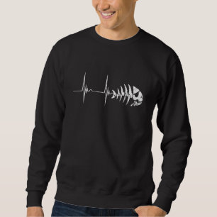Jolly Pirate Fish Heartbeat Ekg Pulse Pastafari Fs Sweatshirt