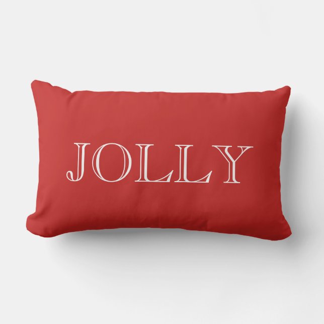 Jolly Red Throw Pillow Lendenkissen (Vorderseite)