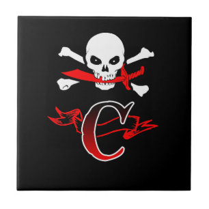 Jolly Roger C Monogram Anfangs Fliese