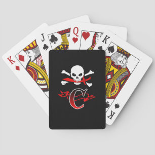 Jolly Roger C Monogram Anfangs Spielkarten