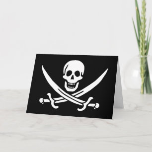 Jolly Roger Pirate Flag Card Karte