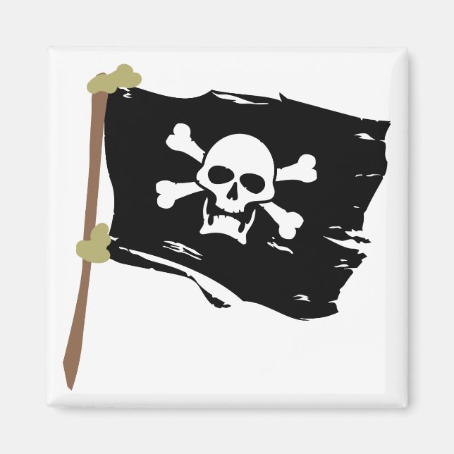 Jolly Roger Pirate Flag Magnet (Vorne)
