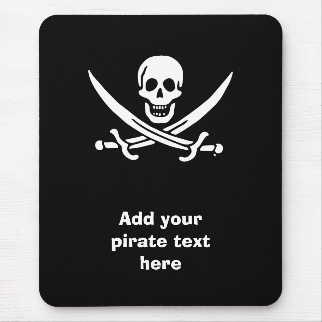 Jolly roger pirate flag mousepad (Vorne)