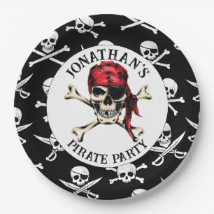 JOLLY ROGER PIRATEN-Papierteller Pappteller