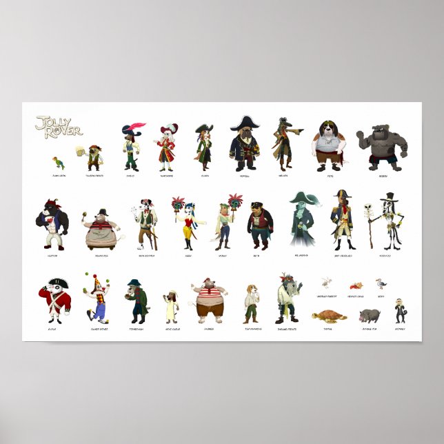 Jolly Rover Characters Poster (Vorne)