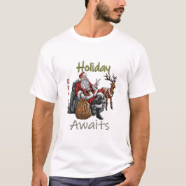 "Jolly Santa and Seinem Rentier" T-Shirt