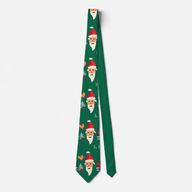 Jolly Santa Christmas Design Krawatte (Vorderseite)
