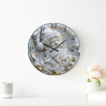 Jolly Santa Christmas Magic Große Wanduhr<br><div class="desc">Delikate Handwerkskunst bringt die Urlaubsmagie zum Leben mit eleganten Uhren,  die mit fröhlichen Weihnachtsfeiern geschmückt sind</div>