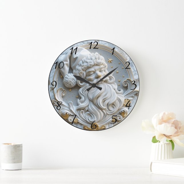 Jolly Santa Christmas Magic Große Wanduhr (Zuhause)