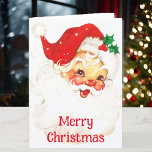 Jolly Santa Christmas Personalize Namen NO Cursive Feiertagskarte<br><div class="desc">Jolly Santa Christmas Personalize Names NO Cursive Holiday Card</div>
