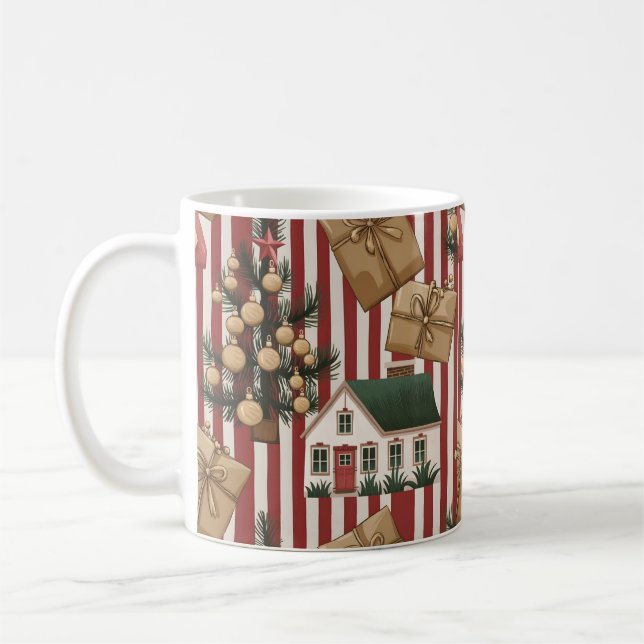 Jolly Santa Christmas Print Kaffeetasse (Links)
