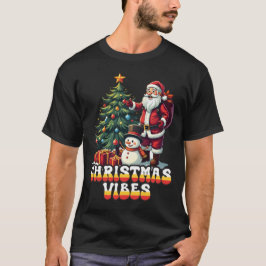 Jolly Santa Christmas Vibes T-Shirt