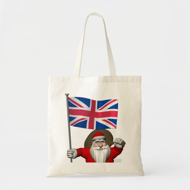 Jolly Santa Claus besucht die UK Tote Bag Tragetasche (Vorne)