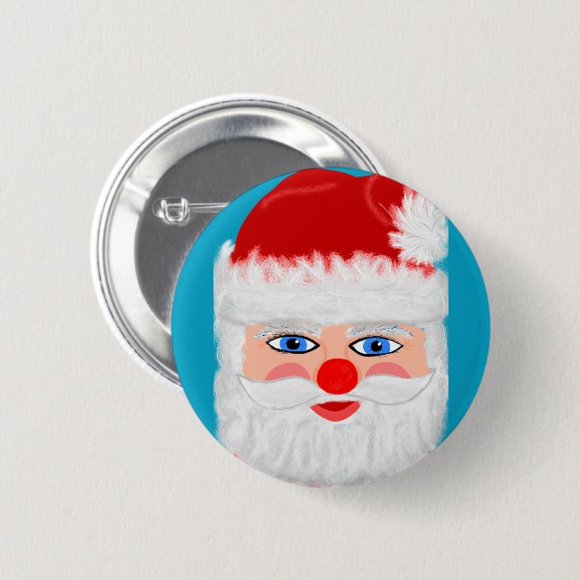 Jolly Santa Claus Button (Vorne & Hinten)