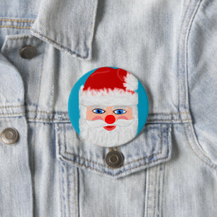 Jolly Santa Claus Button