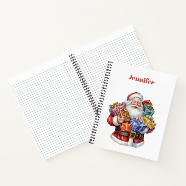 Jolly Santa Claus Classic Christmas Notizbuch (Innenseite)
