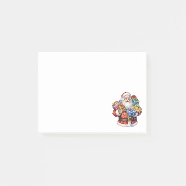 Jolly Santa Claus Classic Christmas Post-it Klebezettel (Vorderseite)
