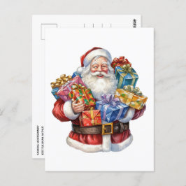 Jolly Santa Claus Classic Christmas Postkarte