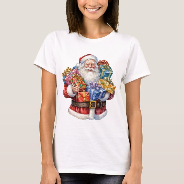 Jolly Santa Claus Classic Christmas T-Shirt (Vorderseite)