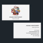 Jolly Santa Claus Classic Christmas Visitenkarte<br><div class="desc">Visitenkarten mit einem niedlichen Weihnachtsbild. Ein traditioneller Weihnachtsmann in seinem klassisch roten Outfit. Seine Arme voller Geschenke. Bereit,  Geschenke für alle zu bringen.</div>