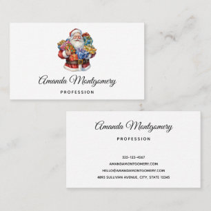 Jolly Santa Claus Classic Christmas Visitenkarte