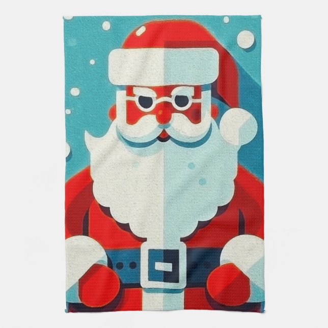 jolly Santa Claus Geschirrtuch (Vertikal)