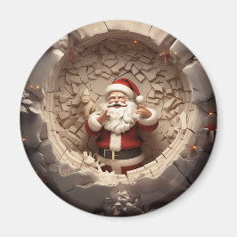 Jolly Santa Claus Holiday Magnet