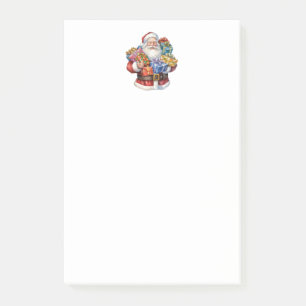 Jolly Santa Claus im traditionellen roten Anzug Post-it Klebezettel