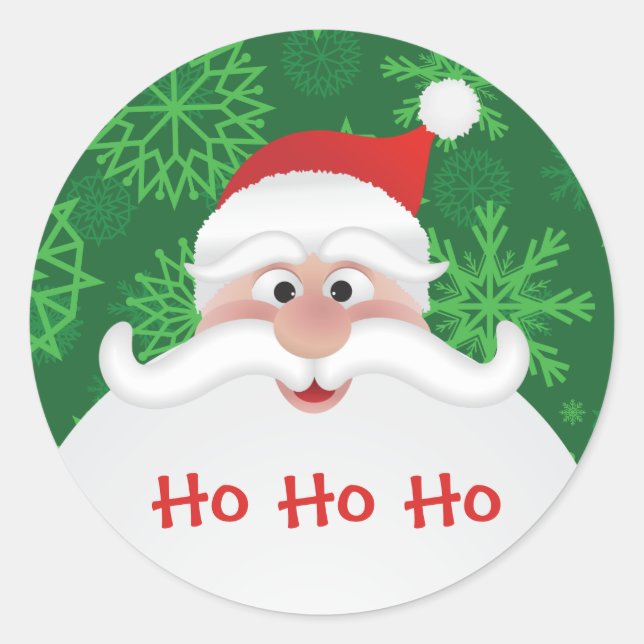 Jolly Santa Claus Large Sticker (Vorderseite)