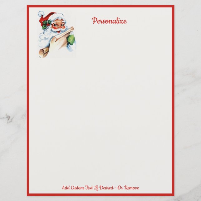 Jolly Santa Claus List Weihnachtsfeiertag (Vorderseite)