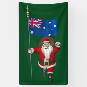 Jolly Santa Claus mit der Flagge Australiens Banner