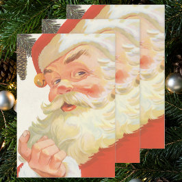 Jolly Santa Claus mit einem Geheimnis, Weihnachtsf Geschenkpapier Set