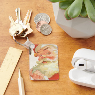 Jolly Santa Claus mit einem Geheimnis, Weihnachtsf Schlüsselanhänger