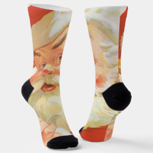 Jolly Santa Claus mit einem Geheimnis, Weihnachtsf Socken