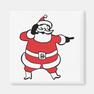 Jolly Santa Claus ruft Reindeer zu Weihnachten an Magnet
