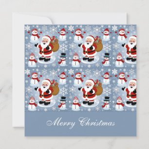 Jolly Santa Claus und Snowmen Weihnachten