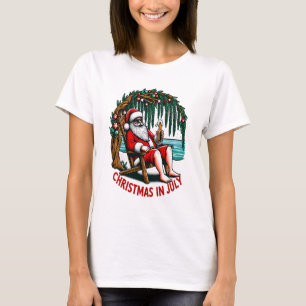 Jolly Santa Enjoe a Biere T-Shirt