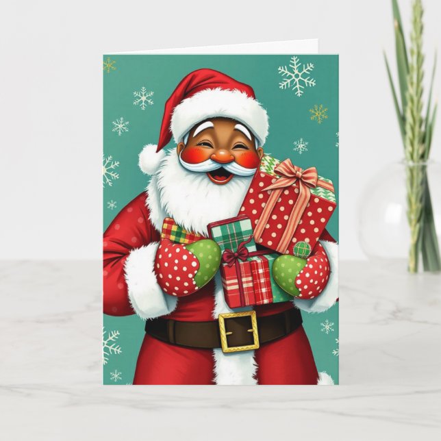 Jolly Santa Feiertagskarte (Vorderseite)