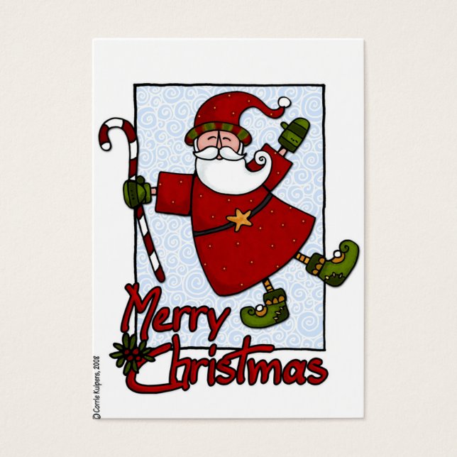 Jolly Santa-Geschenk-Tag (Vorderseite)
