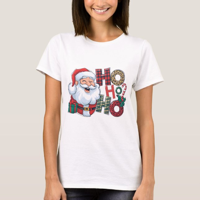 Jolly Santa Ho Ho Ho T-Shirt (Vorderseite)