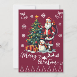 Jolly Santa Merry Christmas Feiertagskarte