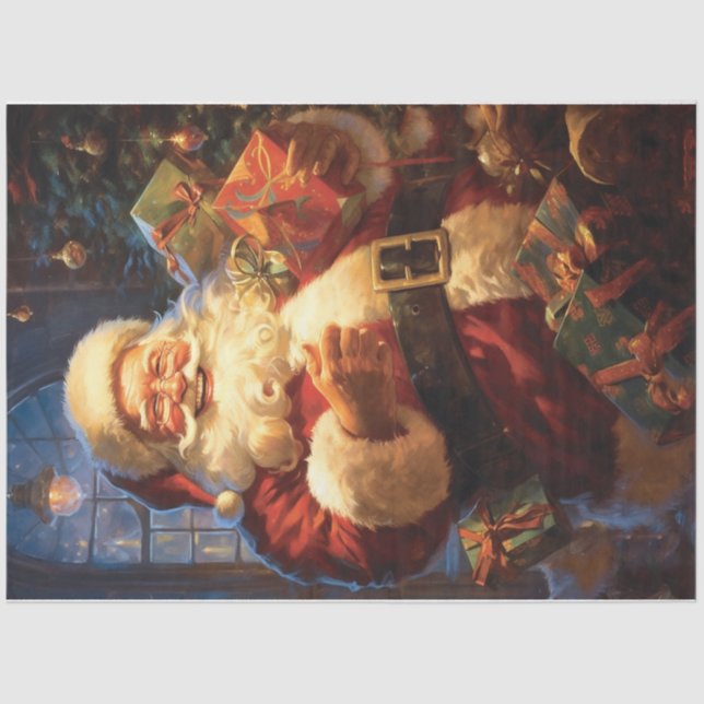 Jolly Santa Seidenpapier (Vorderseite)