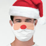 Jolly Santa Smile White Beard Funny Weihnachten Mund-Nasen-Maske Aus Stoff<br><div class="desc">Diese fröhliche Weihnachtsweihnachtslachmaske zeigt ein lustiges Gesicht des Weihnachtsmanns mit Kirschrote Nase,  rosa Wangen und weißem Bart.</div>