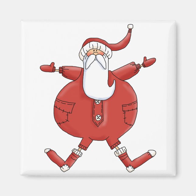 Jolly Santa T - Shirt und Geschenke Magnet (Vorne)