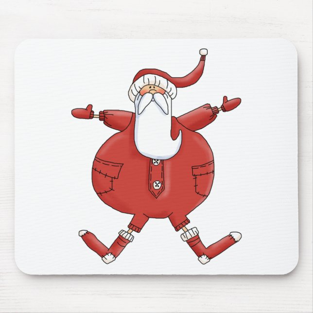 Jolly Santa T - Shirt und Geschenke Mousepad (Vorne)